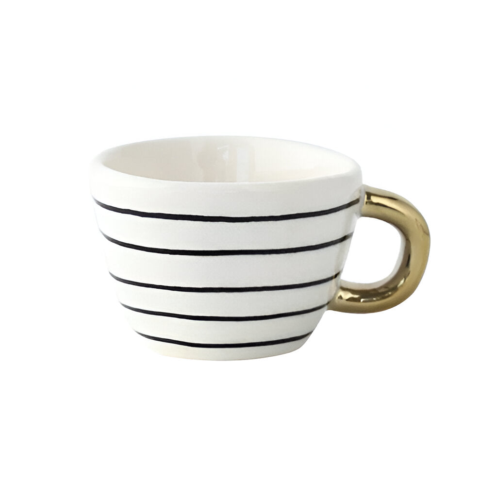 Keramikbecher mit geometrischem Design – Stilvoll und modern | Ideal für Kaffee oder Tee