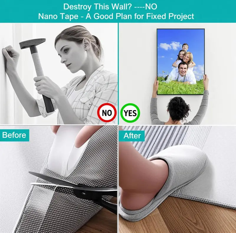 Nano doppelseitiges Klebeband für Haushalt & Büro | Brehn