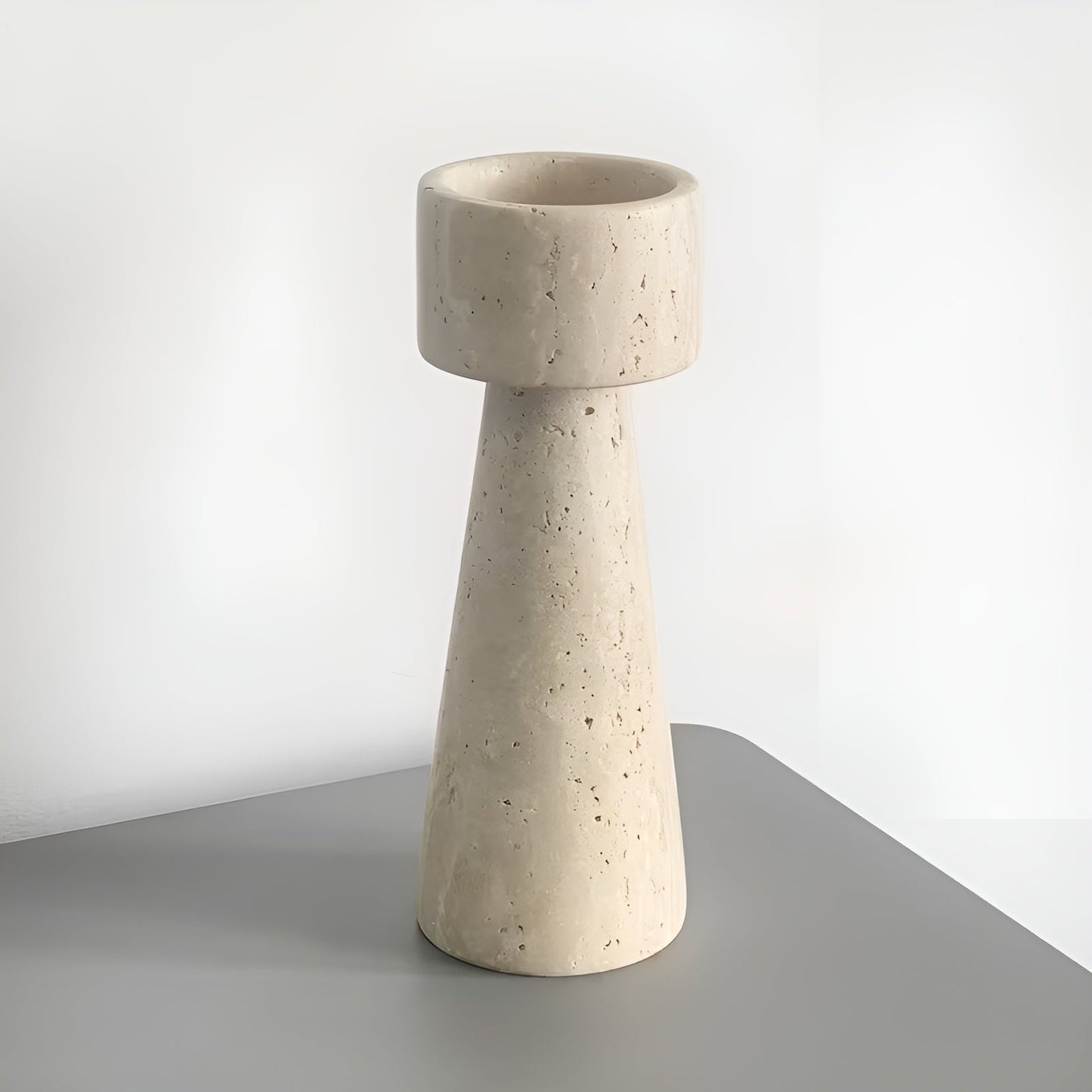 MarBrehne Kerzenhalter aus Naturstein – Elegant & Dekorativ | Poliert für TaBrehne, Hochzeiten und Wohnräume