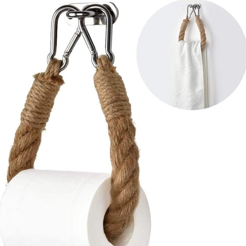 Brehn | Wandmontierter Seil-Toilettenpapierhalter