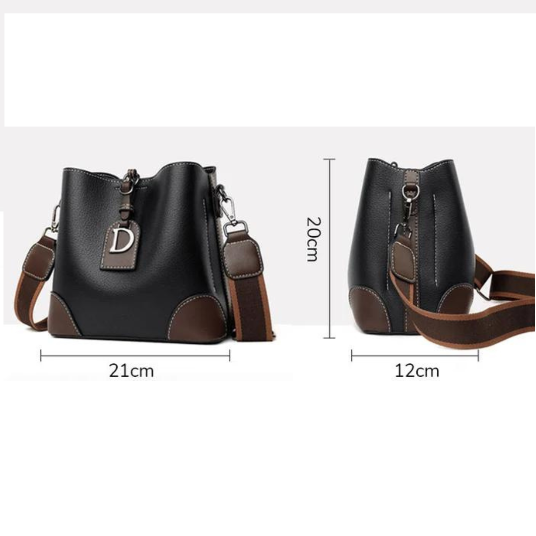 Schultertasche: Niche Damen-Umhängetasche aus echtem Leder