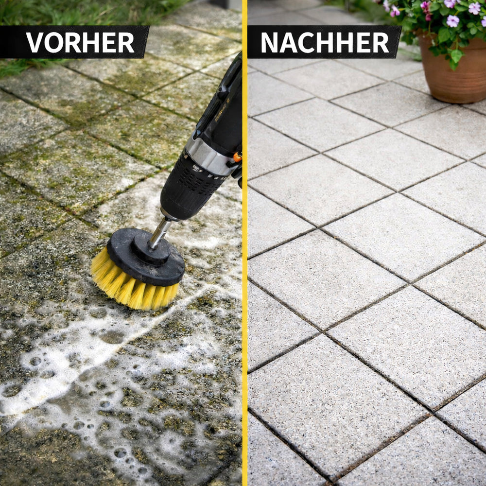 4-in-1 Bürstenset für Bohrmaschine – effektive Reinigung ohne Kraftaufwand | Brehn