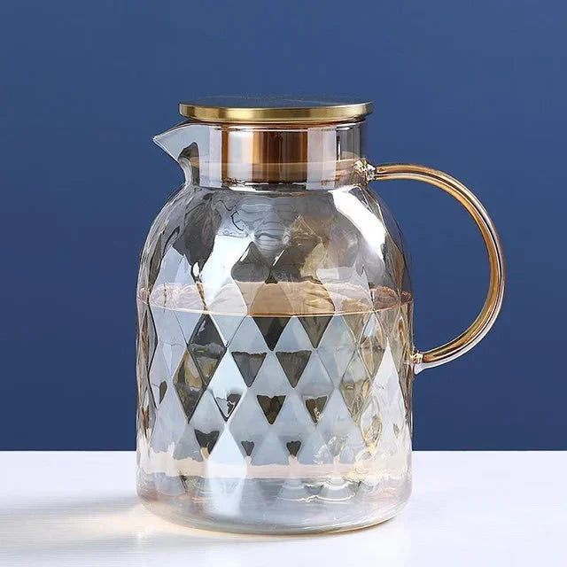 Glas Wasserflaschen Bernsteinfarbe Zuhause Blumen Teekanne Kessel Thermoskanne | Brehn