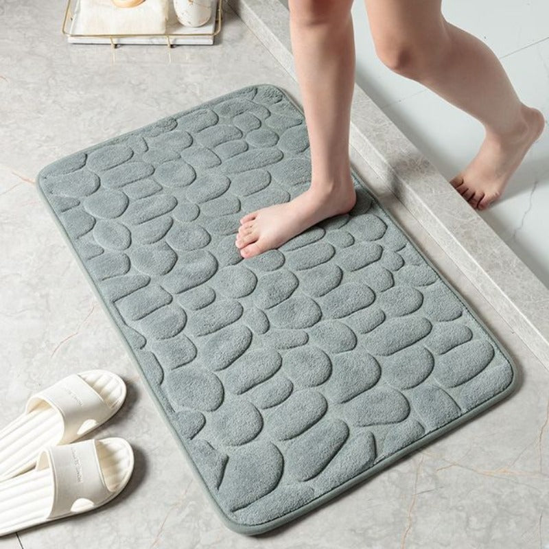 Pebble Design Badezimmermatte mit Memory Foam