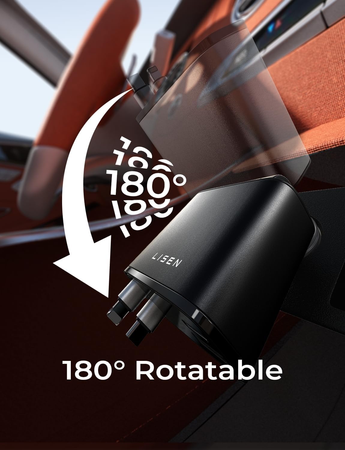 Brehn | Teleskop-Ladegerät fürs Auto 69W USB C