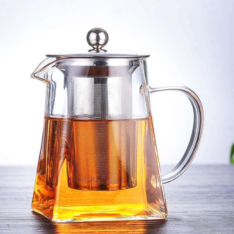 Hitzebeständige Borosilikatglas Teekanne mit Teesieb Filter Teekessel Oolong Teekanne | Brehn