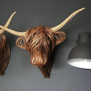 HighlandCharm – Rustikale Kuhkopf-Wanddekoration für ein einzigartiges Zuhause