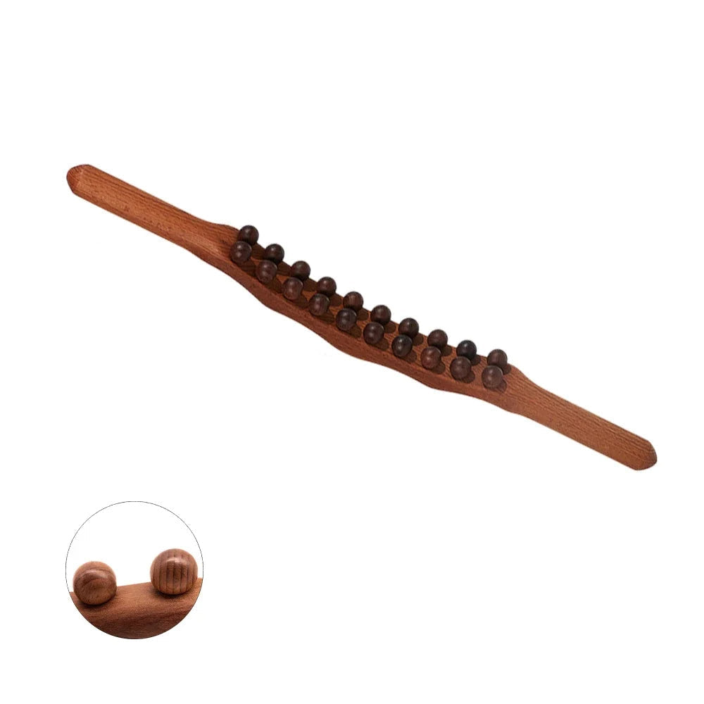 HoutRelax Gua Sha Massage Stick – 60 cm Massagewerkzeug aus natürlichem Holz für tiefe Muskelentspannung | Brehn