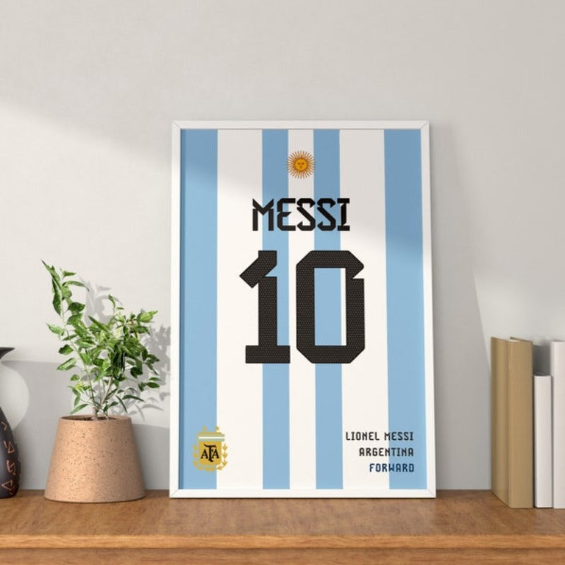 Lionel Messi Trikot Kunstrahmen