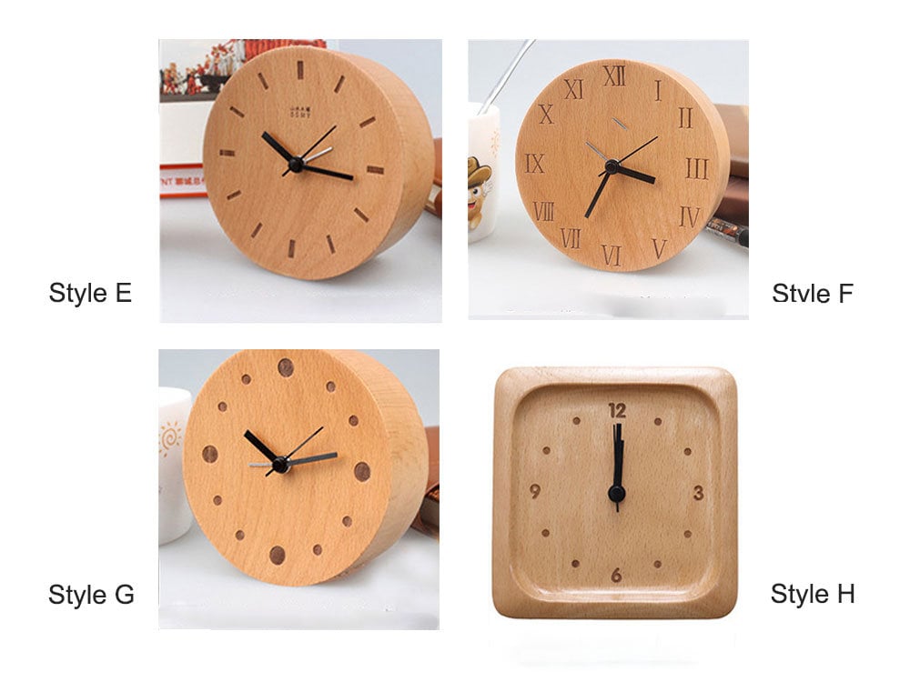Buchholz Wecker Klein, Keine Anzeige Minimalistische Tischuhr, Nachttischuhr, Geschenk für Ihn