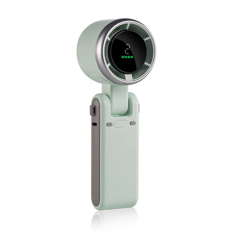 Faltbarer Handventilator mit Digitalanzeige