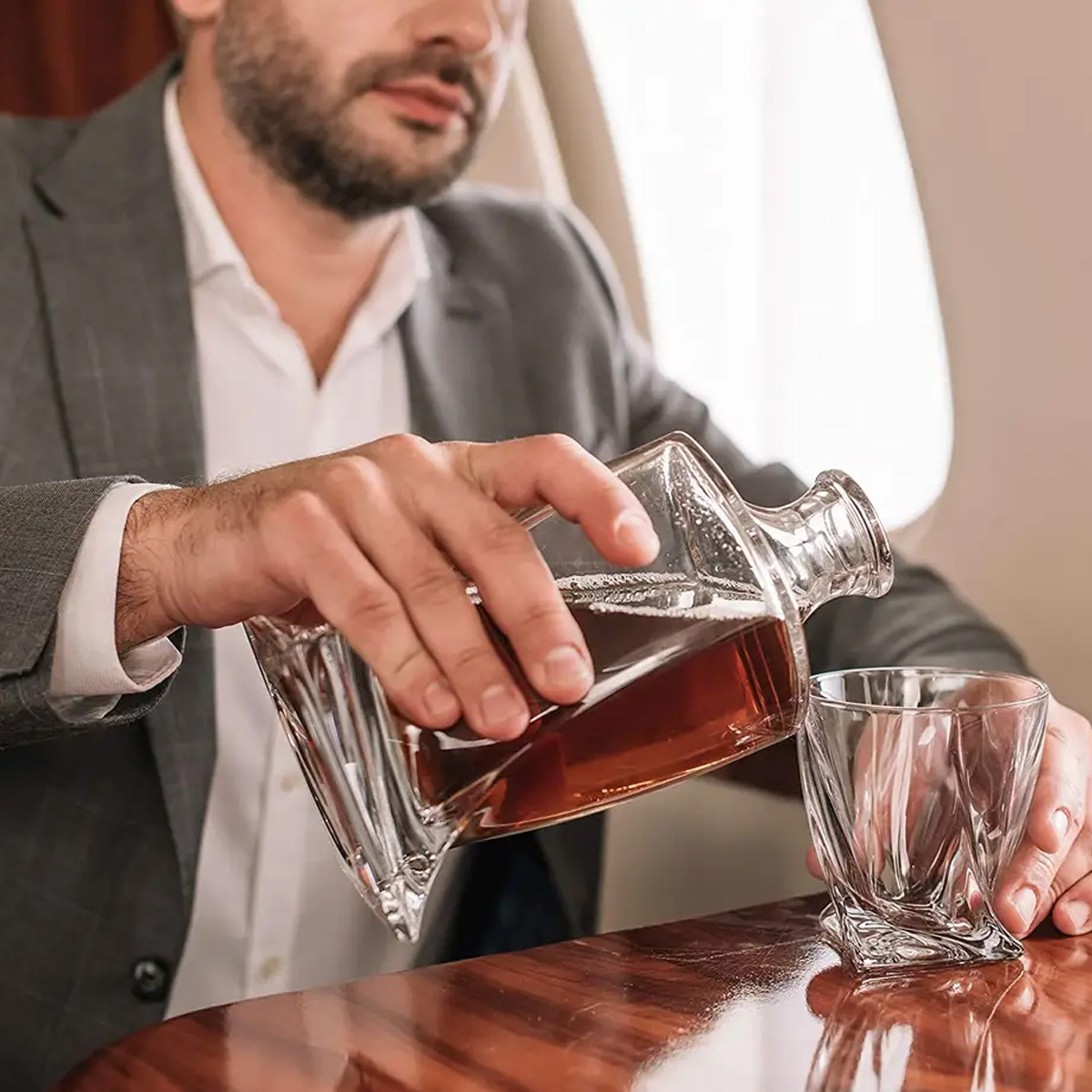 Brehn | Luxus Kristall PrestigePour Dekanter - Luxus Kristall Whisky Set