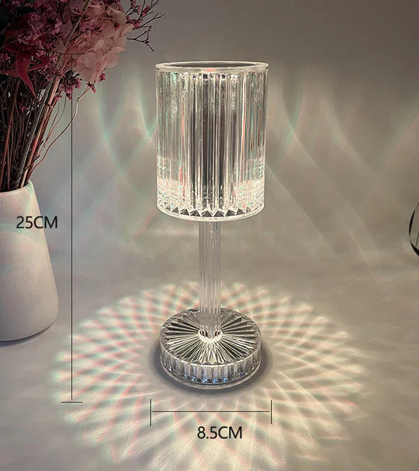 Brehn | Dimmierbare Kristall-Tischlampe mit modernem Licht - Seraphine