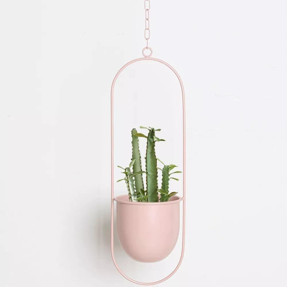 HaloRing Hängender Pflanzenhalter – Metall Hängeblumentopf für drinnen und draußen | Brehn