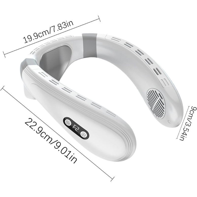Dual-Cooling Halsventilator mit 5200mAh Batterie & Kühlplatte | Brehn
