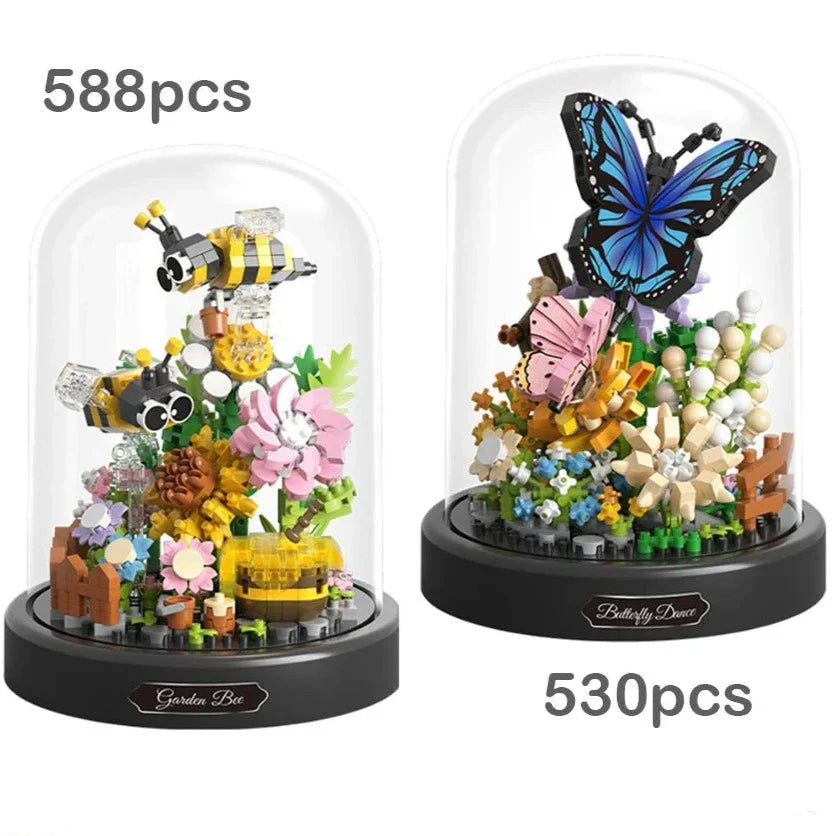 Brehn | Blumen Insekten Schmetterling Biene Nano Bausteine