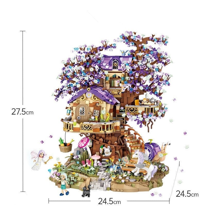 Brehn | Fantasy Magischer Baumhaus Nano Baukasten