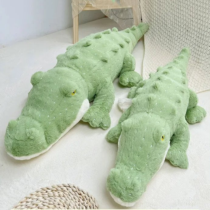 Brehn | Weiches Flauschiges Grünes Krokodil Plüschspielzeug