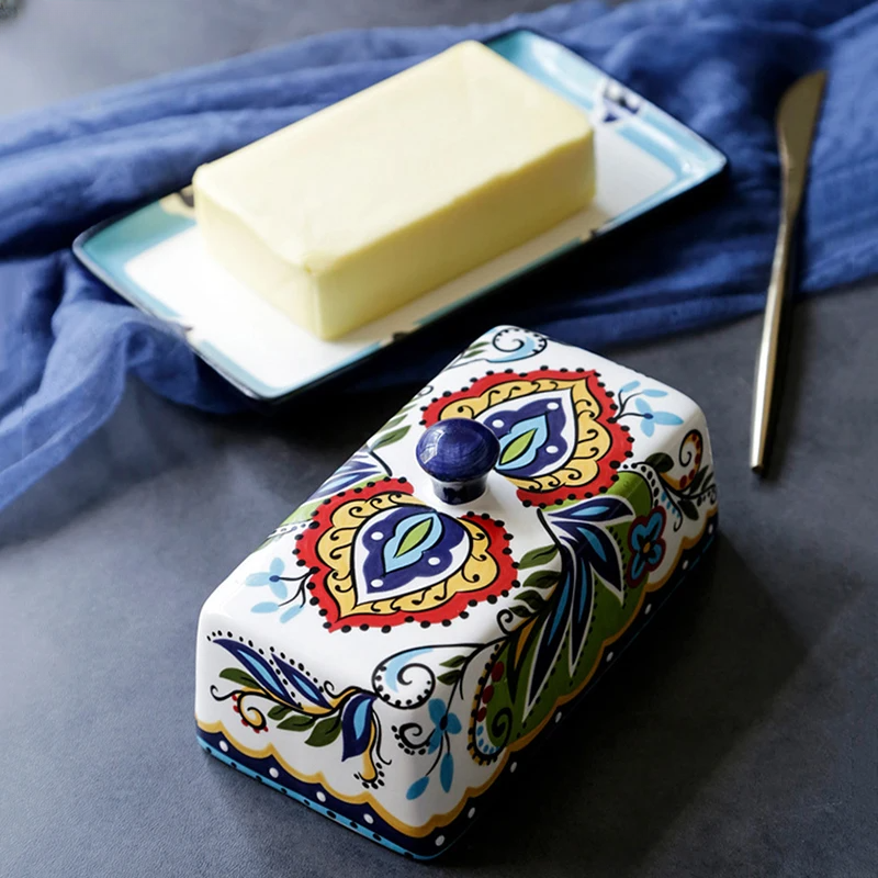 Brehn | Handgemalte Butterdose im toskanischen Stil - TuscanCharm