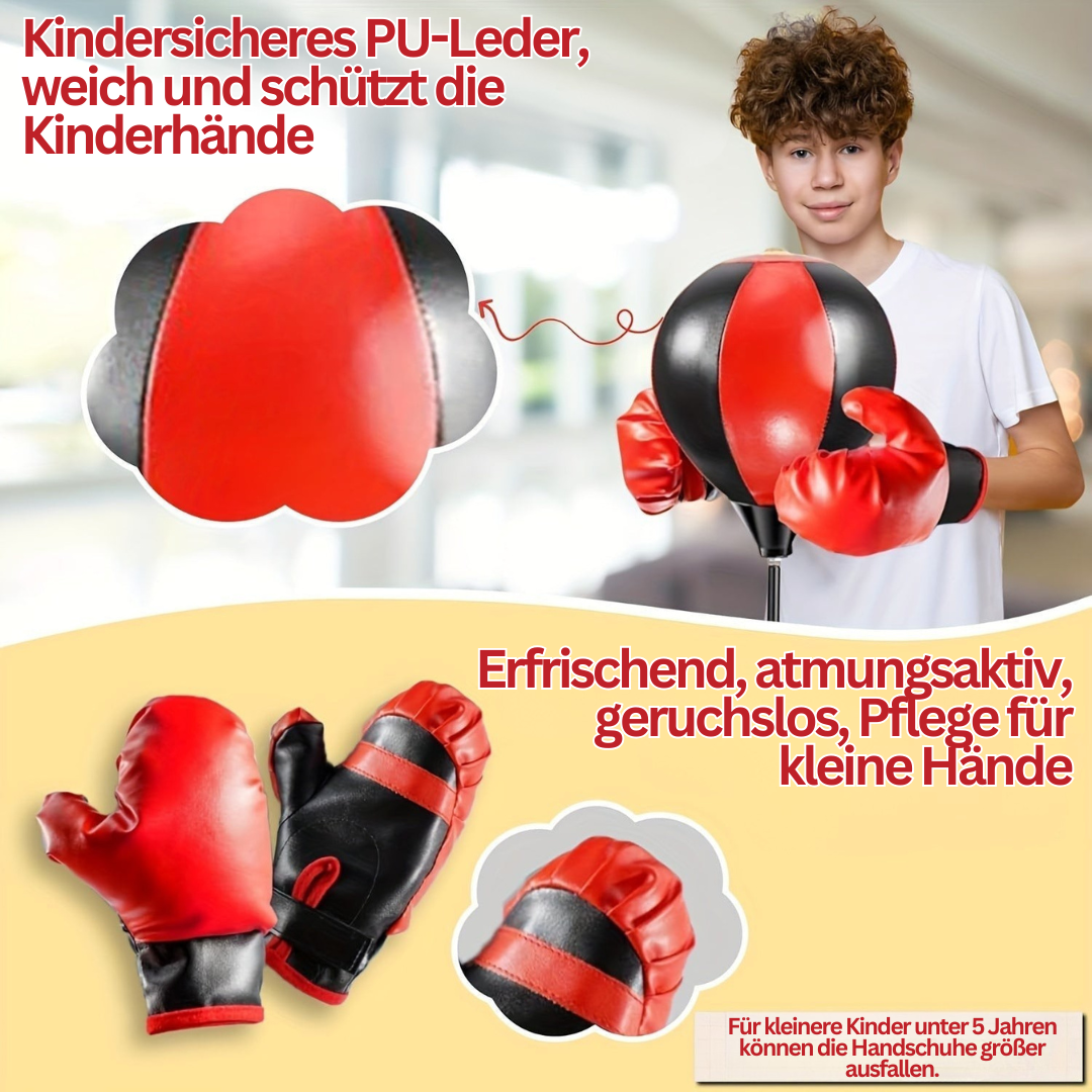 BoksFun JuniorSet – Verstellbarer Boxsack mit Handschuhen für Kinder