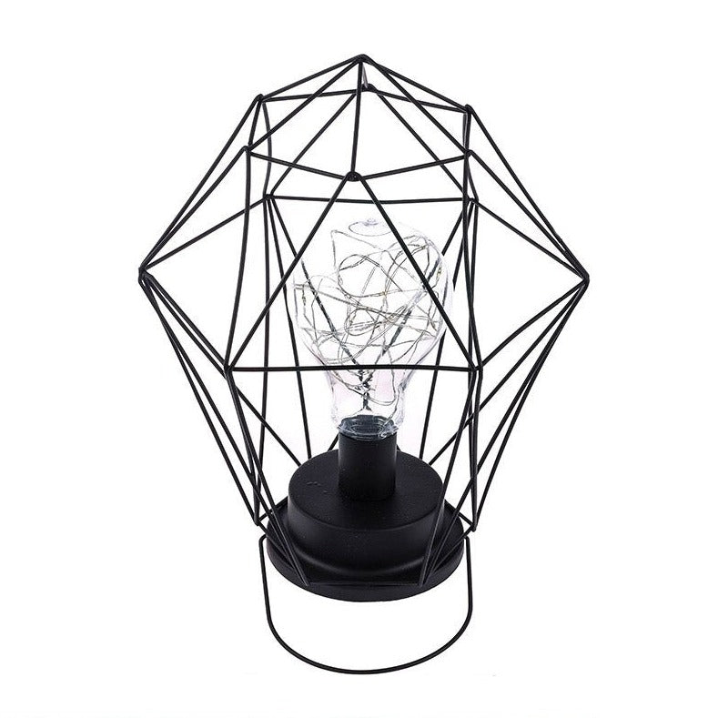 Industrielle Akku-Bedseitenlampe mit bunten Perlen | Brehn