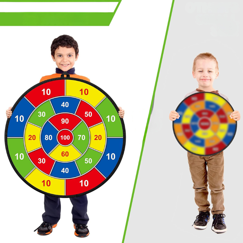 Große Dartscheibe für Kinder mit Klebebällen und Darts – PlayTarget