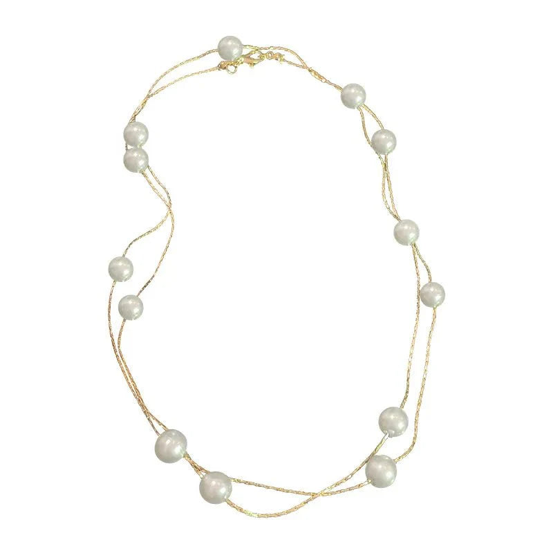 Brehn | Geschichtete Perlen Klassische Choker Halskette