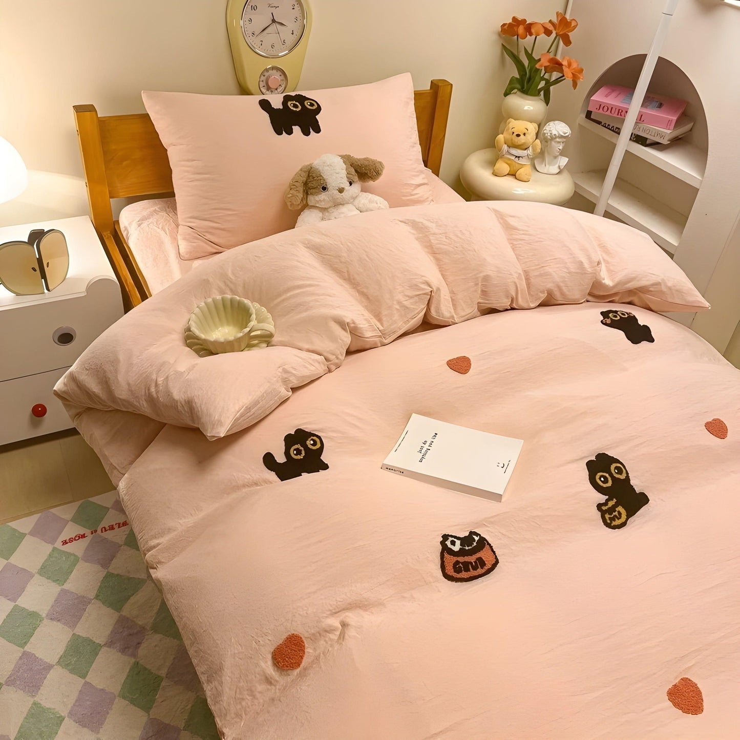 CloudComfort Bettzeug-Set – Komfortables und hautfreundliches Lucky Cat Bettzeug