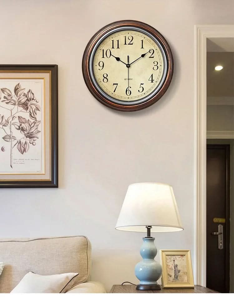 Klassische, geräuschlose Wanduhr für Zuhause oder Büro