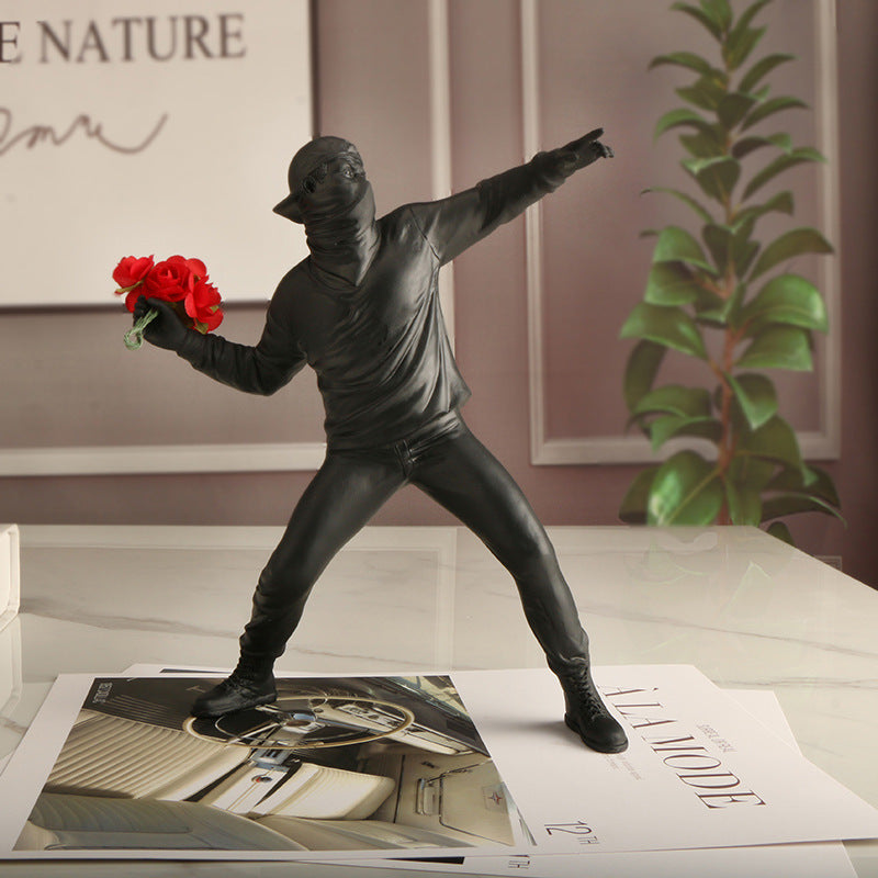 Brehn | Emrys - Banksy Blumenprovokateur