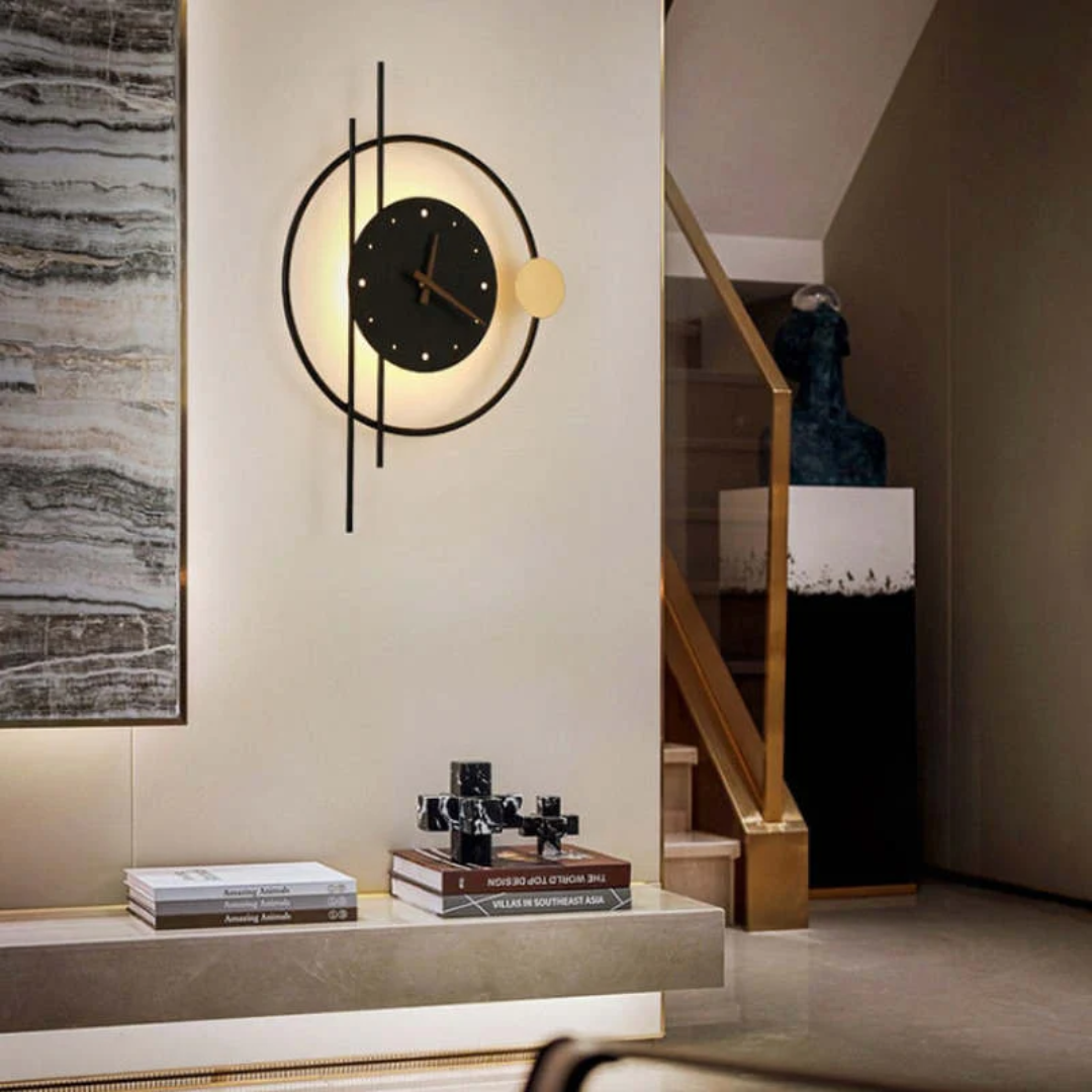 Brehn | Moderne LED-Wanduhrenlampe - Chronos