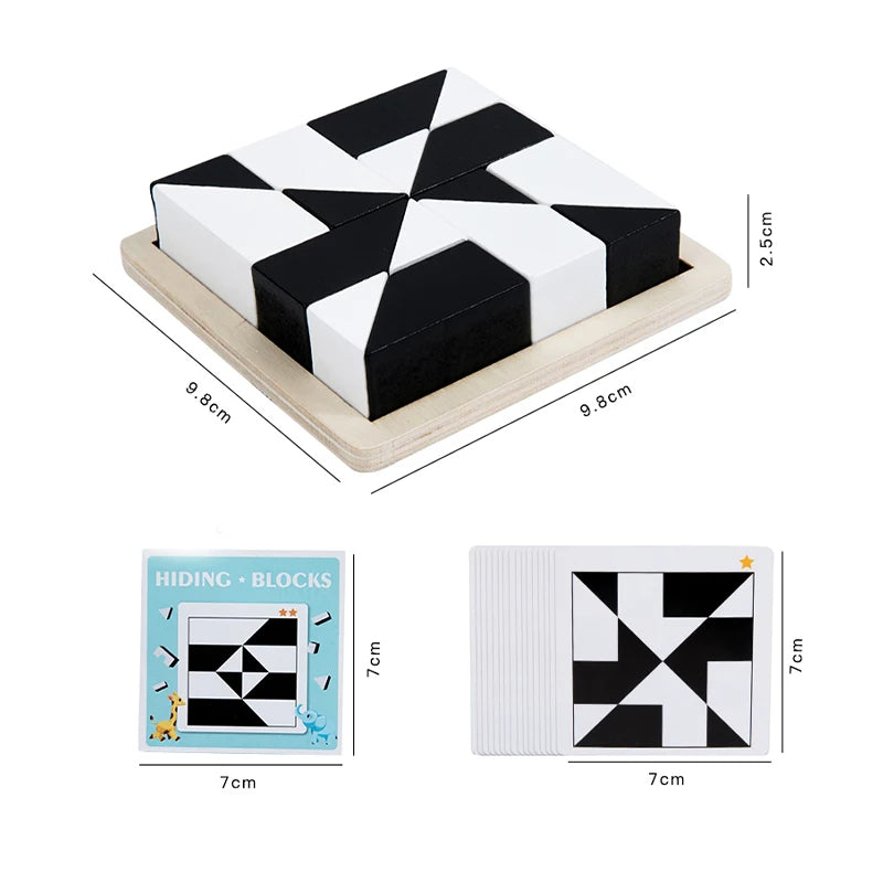 Tangram-Puzzle-Spiel aus Holz