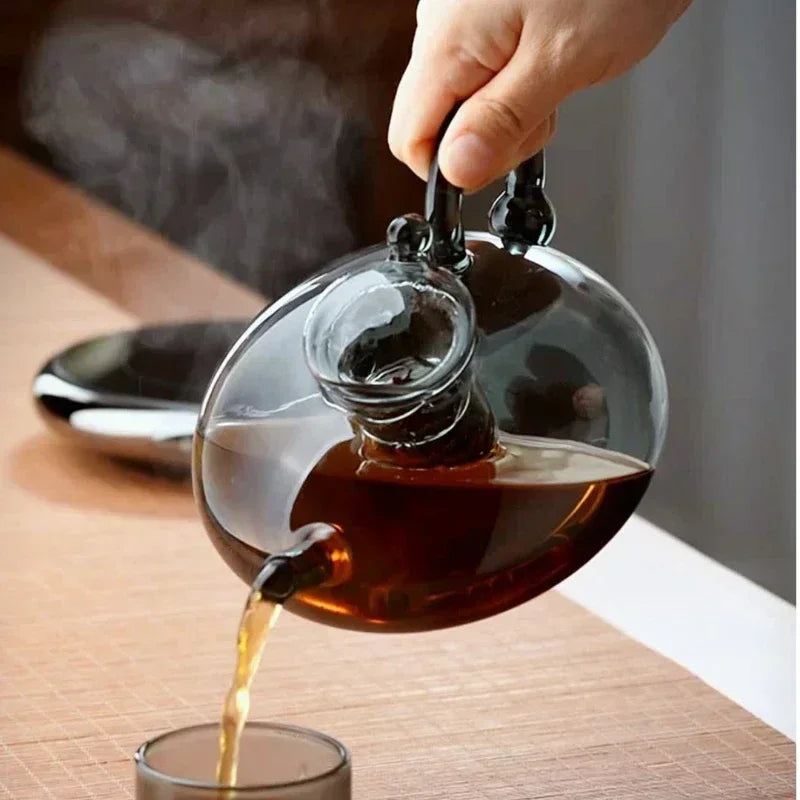 Nordic Style hitzebeständiger Glas-Teekessel mit Infuser Teekannen-Set | Brehn
