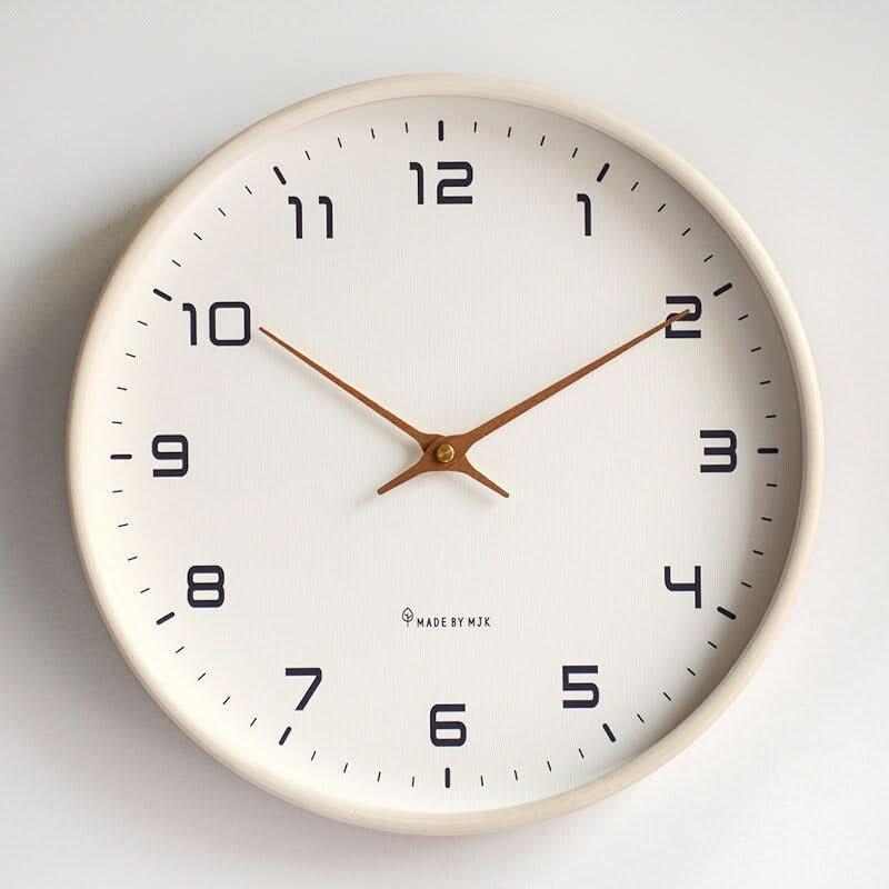 NordicTime Holz Wanduhr Lautlos Skandinavisch | Brehn