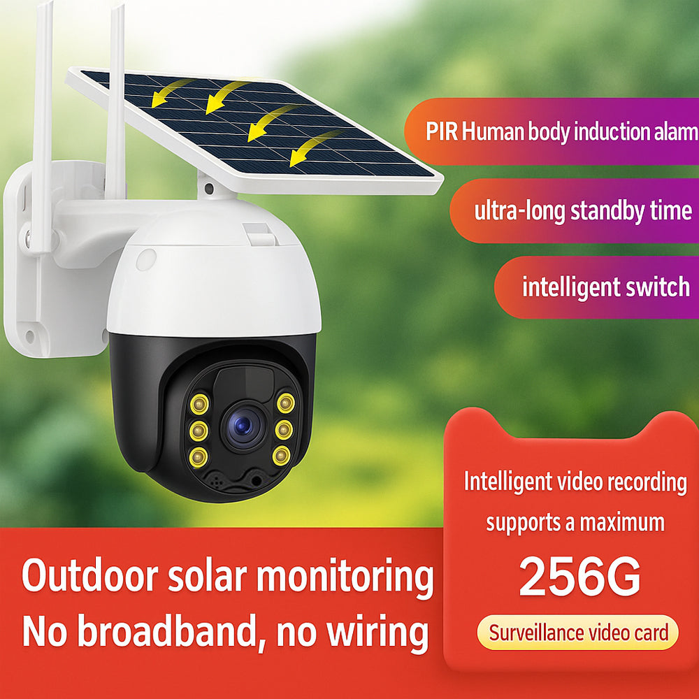 Kabellose Überwachungskamera – solarbetrieben – 2K Full HD | Brehn