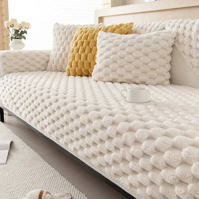 Pastellfarbe Verdickte Plüsch Sofa Decke für Gemütlichen Komfort | Brehn