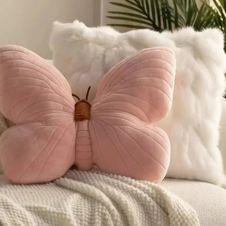 Pink Plüsch Schmetterlingskissenpolster für Sofa und Schlafzimmer | Brehn