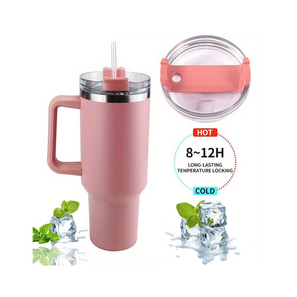 Tumbler Thermobecher 1200 ml mit Griff, Deckel und Strohhalm | Brehn