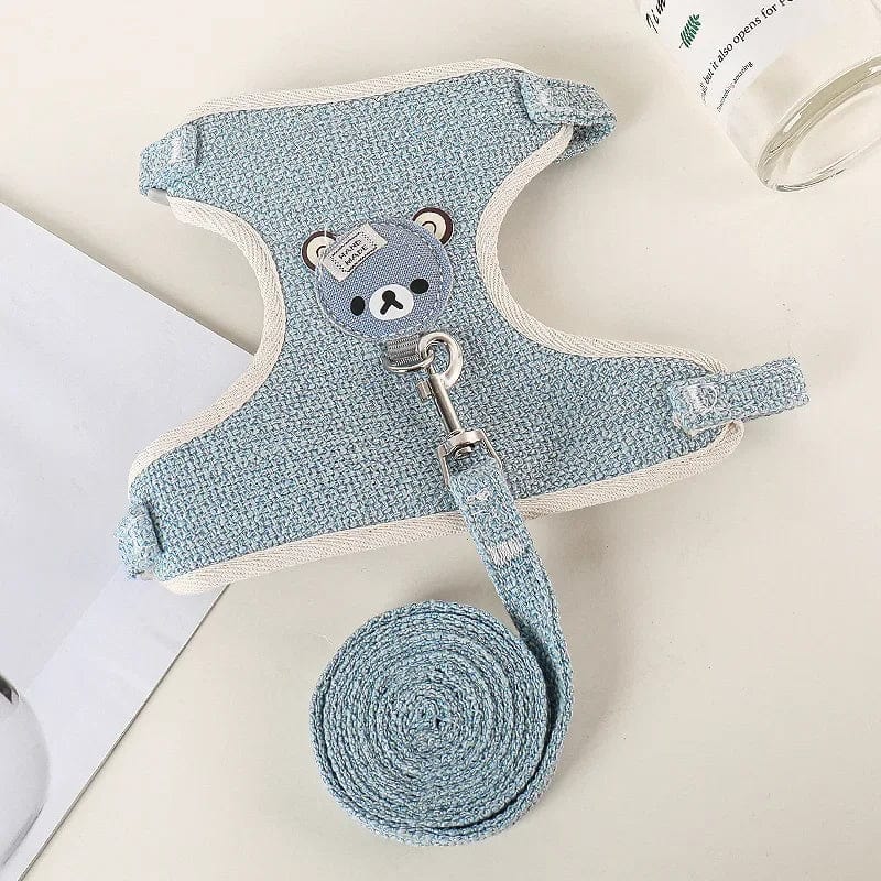 Süßes Kaninchen Geschirr Leine Set Bunny Haustierzubehör Kleintiertrage Teddy Katze Leine Kaninchenkragen Kaninchenzubehör | Brehn