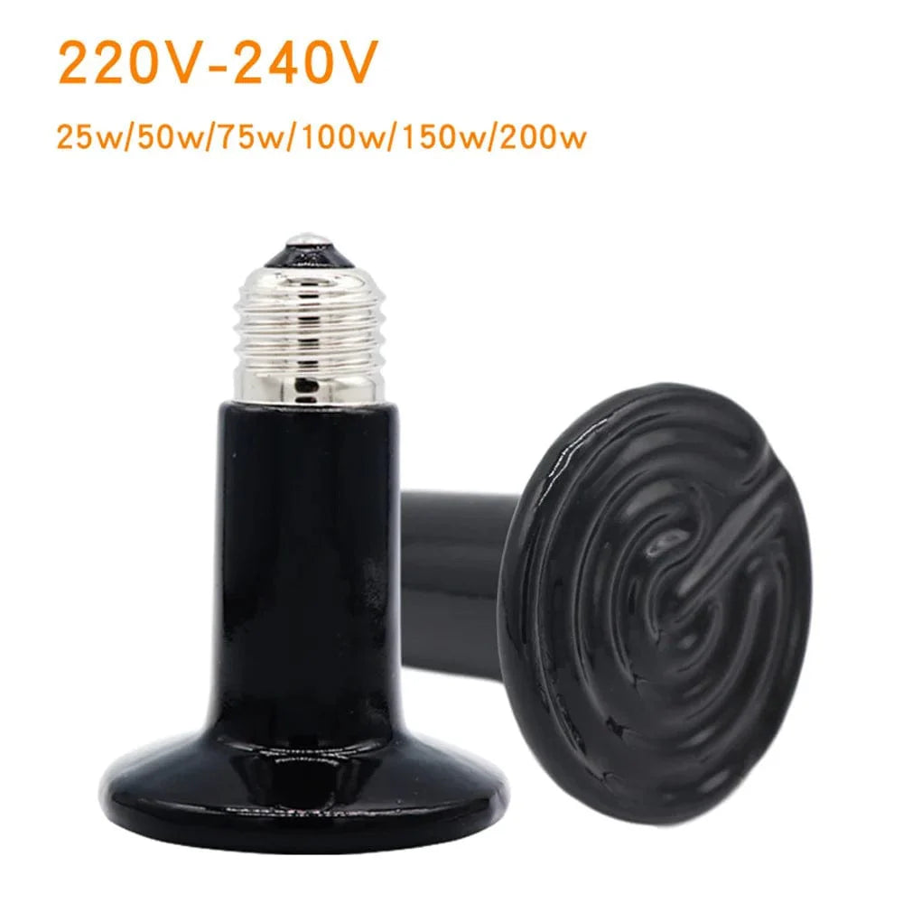 25W 50W 75W 100W 150W 200W Ferninfrarot Haustier Heizlampe Keramik 110V 220V Reptil Schildkröte Brutlampen Wärmeabgeber Glühbirne | Brehn