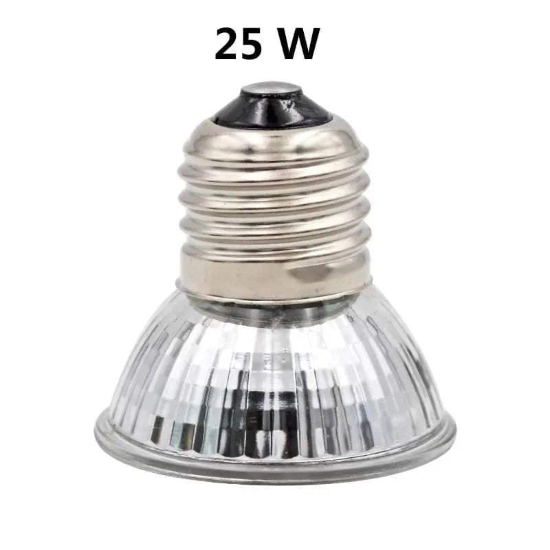 Reptilienlampe 25/50/75W UVA+UVB 3.0 Haustier Wärmelampe Glühbirne Schildkröte Basking UV Lichtlampen Amphibien Eidechsen Temperaturregler | Brehn