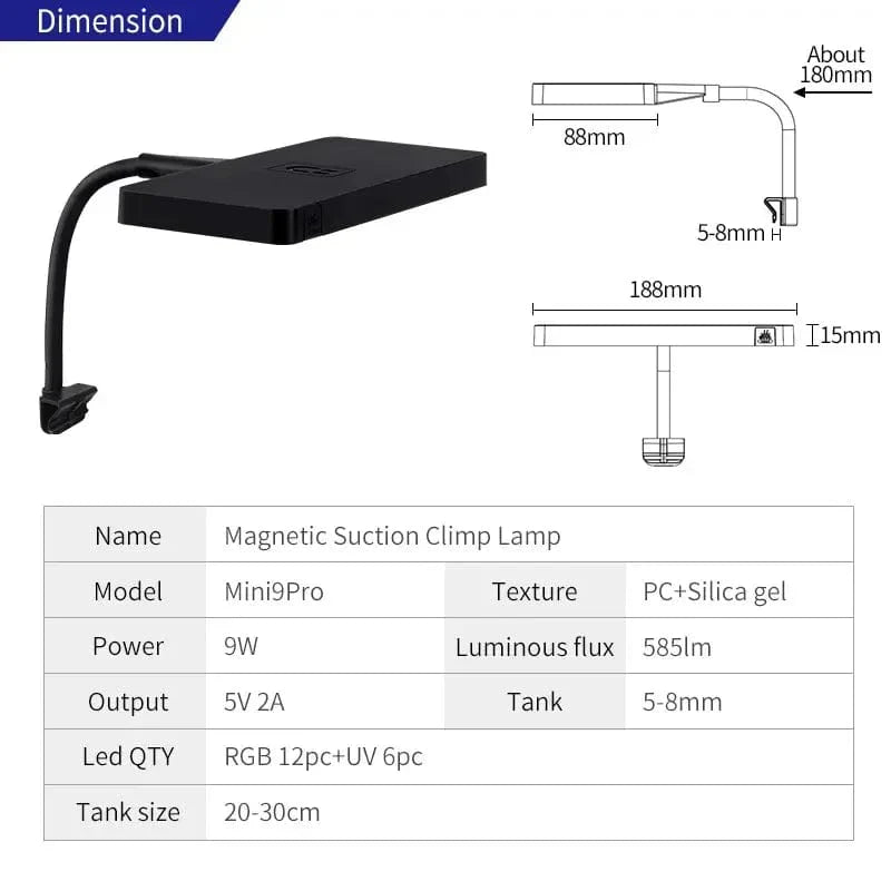 Woche AQUA USB Aquarium Licht Pflanzenwachstum Volles Spektrum LED Ökologie Mikrolandschaft Licht Nano Aquarium Licht | Brehn