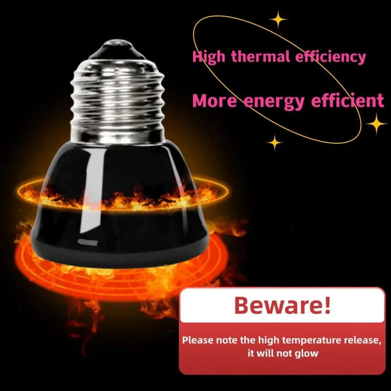 Mini Infrarot-Keramikheizlampe, Wärmeemitter-Glühbirne, Haustier-Reptil, Schildkröte, kleine Haustiere, 20W, 40W, 60W, 80W | Brehn