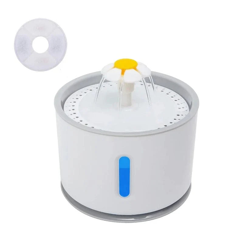 Automatische Haustier-Katzen-Wasserspender mit LED-Beleuchtung 5 Stück Filter 2,4L USB Hunde Katzen Leiser Trinker Futterspender Schüssel Trinkspender | Brehn