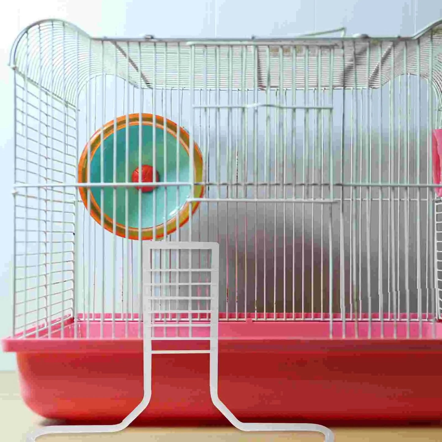 Metallhalterungen Laufrad Unterstützung Hamster Syrisch Übung Weiß Eisen Kleintier Ständer | Brehn