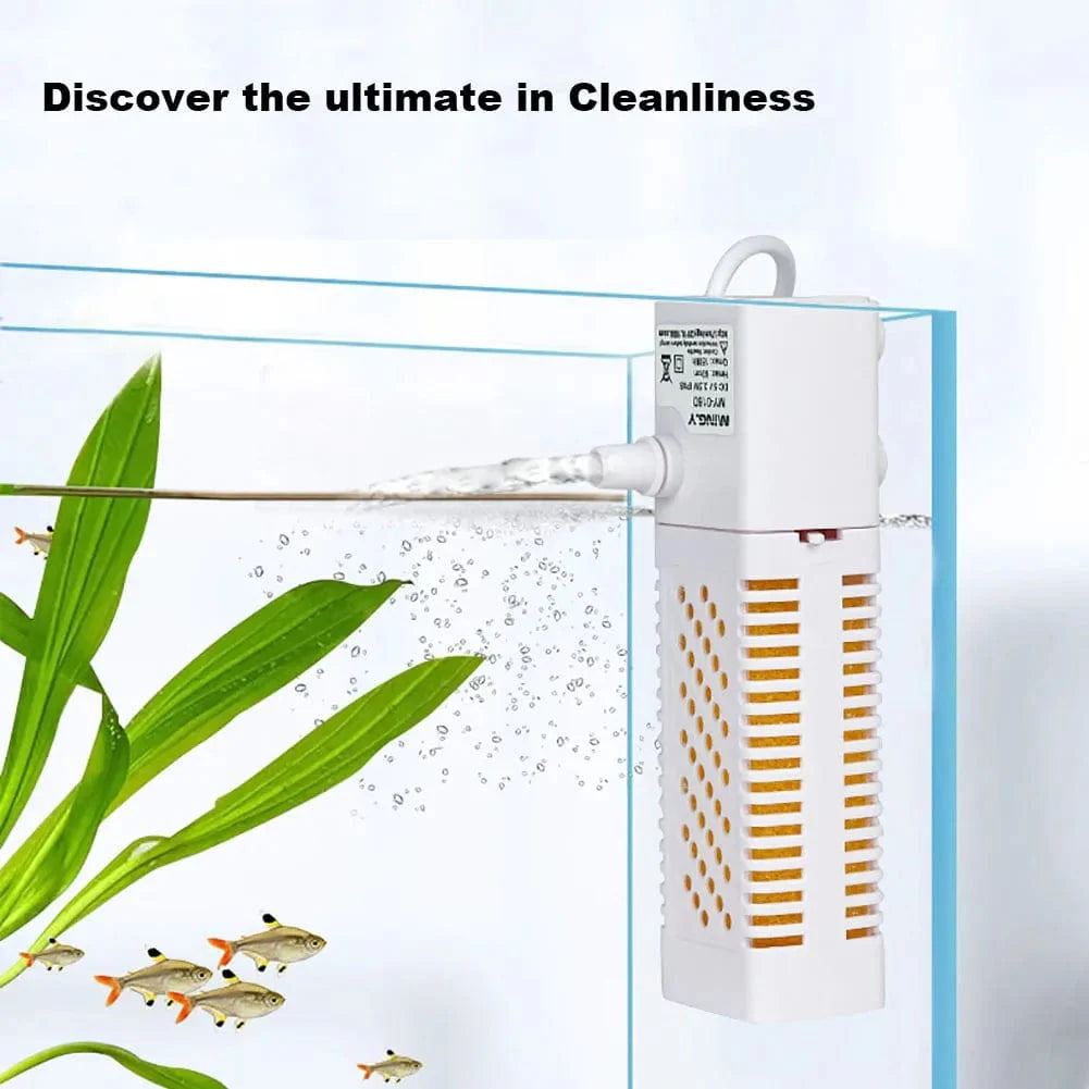Submersible Aquarium Innenfilter mit eingebauter Umwälzpumpe Fischtankfilter Leiser USB-Filter für Fischtank | Brehn