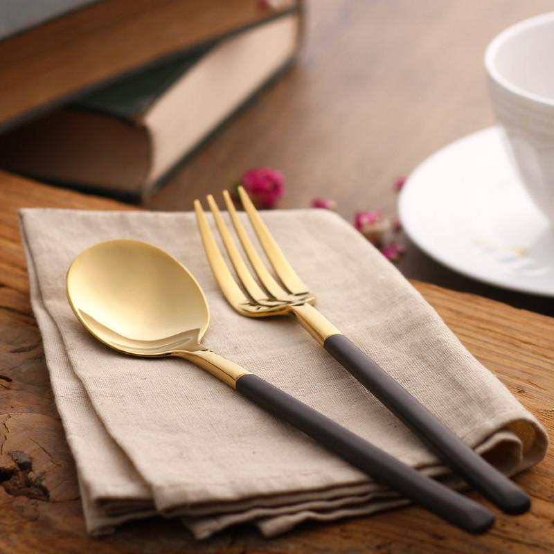 Hemingway Schwarz/Gold Besteck | Brehn