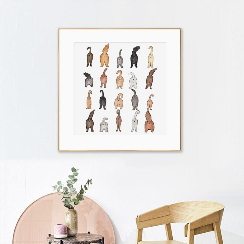 Katzen Von Back-Canvas Wandkunst Malerei