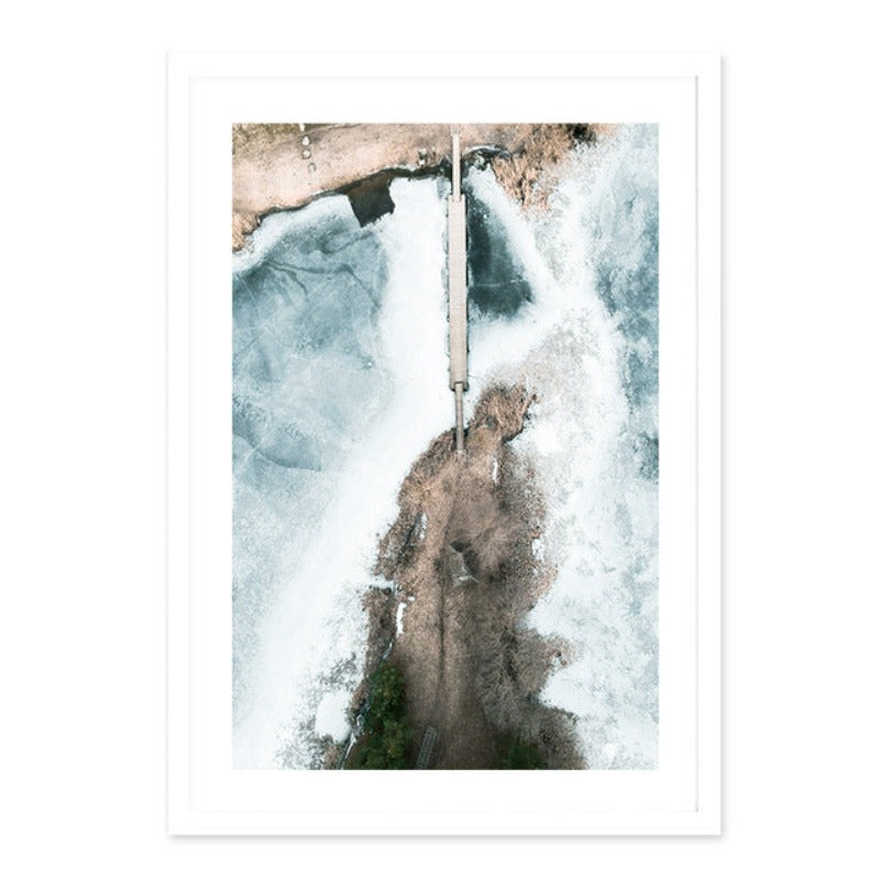 Luftaufnahme Brücke Landschaft - Leinwand Wandkunst Gemälde