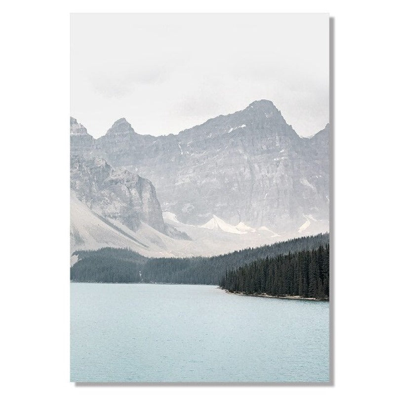 Berglandschaft Reiseposter - Leinwand Wandkunstmalerei
